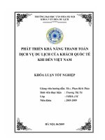 Phát triển khả năng thanh toán dịch vụ du lịch của khách quốc tế khi đến Việt Nam