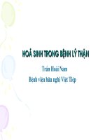 Bài giảng Hóa sinh bệnh lý thận
