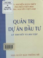 Quản trị dự án đầu tư - Lý thuyết và bài tập