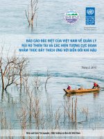 BÁO CÁO ĐẶC BIỆT CỦA VIỆT NAM VỀ QUẢN LÝ RỦI RO THIÊN TAI VÀ CÁC HIỆN TƯỢNG CỰC ĐOAN NHẰM THÚC ĐẨY THÍCH ỨNG VỚI BIẾN ĐỔI KHÍ HẬU