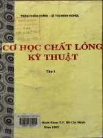 Cơ học chất lỏng kỹ thuật. Tập 1
