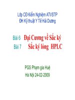 Bài giảng Đại Cương về Sắc ký