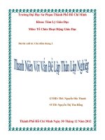 Tiểu luận thanh niên với vấn đề lập thân lập nghiệp