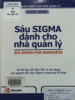 Sáu Sigma dành cho nhà quản lý - 24 bài học để nắm bắt và vận dụng các nguyên tắc Sáu Sigma trong mọi tổ chức