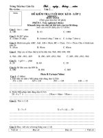 đề KT học kỳ 2  toán, tv lớp2,3,1