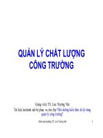 QUẢN LÝ CHẤT LƯỢNG CÔNG TRƯỜNG