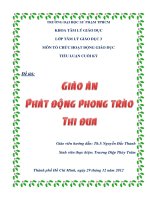 TIỂU LUẬN TỔ CHỨC HOẠT ĐỘNG GIÁO DỤC chuyên đề Giáo án Phát động phong trào Thi dua