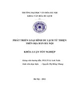 Phát triển loại hình du lịch từ thiện trên địa bàn hà nội