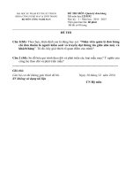 Đề thi môn Quản lý đơn hàng có đáp án