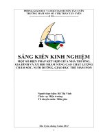 Một số biện pháp kết hợp giữa nhà trường, gia đình, xã hội nhằm nâng cao chất lượng chăm sóc giáo dục trẻ mầm non