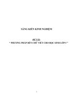 SKKN Phương pháp rèn chữ viết cho học sinh lớp 5