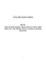 SKKN Phát triển ngôn ngữ cho trẻ 24 - 36 tháng tuổi thông qua tiết kể chuyện