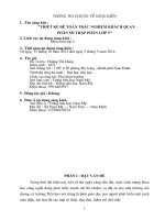 THIẾT KẾ ĐỀ TOÁN TRẮC NGHIỆM KHÁCH QUAN PHÂN SỐ THẬP PHÂN LỚP 5