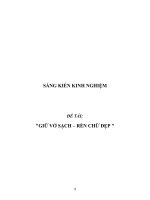 SKKN Giữ vở sạch – rèn chữ đẹp cho học sinh lớp 2