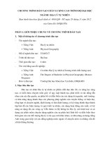 CHƯƠNG TRÌNH ĐÀO TẠO CHẤT LƯỢNG CAO TRÌNH ĐỘ ĐẠI HỌC NGÀNH ĐỊA LÝ TỰ NHIÊN