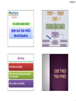 CHƯƠNG 4 ĐỊNH GIÁ TRÁI PHIẾU TCDN1