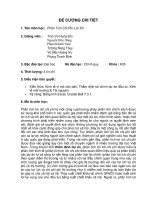 ĐỀ CƯƠNG CHI TIẾT Phân Tích Chi PhíLợi Ích