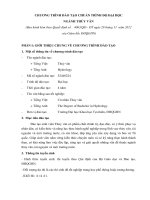 CHƯƠNG TRÌNH ĐÀO TẠO CHUẨN TRÌNH ĐỘ ĐẠI HỌC NGÀNH THỦY VĂN