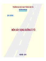 BÀI GIẢNG XÂY DỰNG ĐƯỜNG Ô TÔ