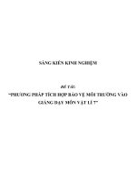 SKKN Phương pháp tích hợp bảo vệ môi trường vào giảng dạy môn vật lý 7