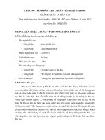 CHƯƠNG TRÌNH ĐÀO TẠO CHUẨN TRÌNH ĐỘ ĐẠI HỌC NGÀNH QUẢN LÝ ĐẤT ĐAI