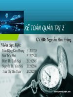 Ứng dụng KTQT vào  hoạt động kinh doanh của doanh nghiệp