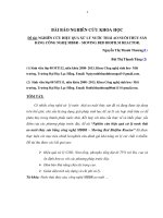 BÀI báo NCKH  NGHIÊN CỨU HIỆU QUẢ XỬ LÝ NƢỚC THẢI AO NUÔI THỦY SẢN   BẰNG CÔNG NGHỆ MBBR – MOVING BED BIOFILM REACTOR.