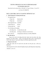 CHƯƠNG TRÌNH ĐÀO TẠO CHUẨN TRÌNH ĐỘ ĐẠI HỌC NGÀNH KHOA HỌC ĐẤT