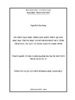 Tổ chức dạy học theo góc kiến thức quang học bậc trung học cơ sở nhằm phát huy tính tích cực, tự lực và sáng tạo của học sinh TT)