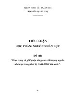 Thực trạng và giải pháp nâng cao chất lượng nguồn nhân lực trong thời kỳ CNHHĐH đất nước