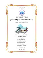 Quản trị nguồn nhân lực tại Khách sạn Quốc tế Nova