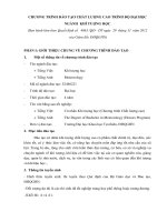 CHƯƠNG TRÌNH ĐÀO TẠO CHẤT LƯỢNG CAO TRÌNH ĐỘ ĐẠI HỌC NGÀNH KHÍ TƯỢNG HỌC