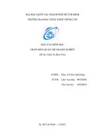 BÁO CÁO MÔN HỌC NHẬP MÔN QUẢN TRỊ DOANH NGHIỆP Đề tài Dịch Vụ Bán Cơm