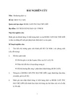 Báo cáo Môn Marketing dịch vụ Đề tài DỊCH VỤ CAFE