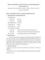 CHƯƠNG TRÌNH ĐÀO TẠO CHẤT LƯỢNG CAO TRÌNH ĐỘ ĐẠI HỌC NGÀNH THỦY VĂN