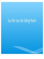 Slide môn lý thuyết trò chơi: Sự tồn tại cân bằng nash 2