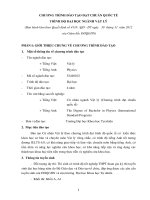 CHƯƠNG TRÌNH ĐÀO TẠO ĐẠT CHUẨN QUỐC TẾ TRÌNH ĐỘ ĐẠI HỌC NGÀNH VẬT LÝ