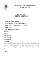ĐỀ CƯƠNG CHI TIẾT PHÁT TRIỂN BẤT ĐỘNG SẢN
