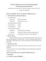 CHƯƠNG TRÌNH ĐÀO TẠO CHUẨN TRÌNH ĐỘ ĐẠI HỌC NGÀNH KHOA HỌC MÔI TRƯỜNG