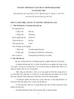 CHƯƠNG TRÌNH ĐÀO TẠO CHUẨN TRÌNH ĐỘ ĐẠI HỌC NGÀNH HÓA HỌC