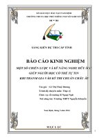 BÁO CÁO KINH NGHIỆM MỘT SỐ CHIẾN LƯỢC VÀ KỸ NĂNG NGHE HỮU ÍCH GIÚP NGƯỜI HỌC CÓ THỂ TỰ TIN KHI THANM GIA VÀO KỲ THI CHUẨN CHÂU ÂU