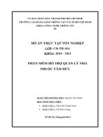 XÂY DỰNG PHẦN MỀM HỖ TRỢ QUẢN LÝ NHÀ THUỐC TÂM ĐỨC