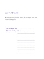 Luận án tốt nghiệp : kết toán nghiệp vụ