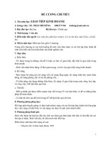 ĐỀ CƯƠNG CHI TIẾT GIAO TIẾP KINH DOANH