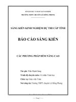 BÁO CÁO SÁNG KIẾN CÁC PHƯƠNG PHÁP ĐẾM NÂNG CAO