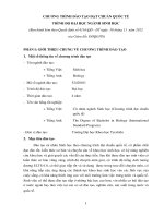 CHƯƠNG TRÌNH ĐÀO TẠO ĐẠT CHUẨN QUỐC TẾ TRÌNH ĐỘ ĐẠI HỌC NGÀNH SINH HỌC