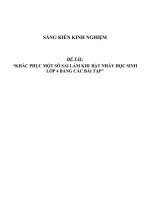 SKKN Khắc phục một số sai lầm khi bật nhảy của học sinh lớp 4 bằng các bài tập