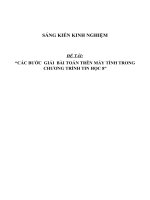 SKKN Các bước giải bài toán trên máy tính trong chương trình Tin học 8