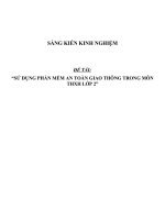 SKKN Sử dụng phần mềm an toàn giao thông trong môn THXH lớp 2