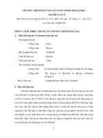 CHƯƠNG TRÌNH ĐÀO TẠO TÀI NĂNG TRÌNH ĐỘ ĐẠI HỌC NGÀNH VẬT LÝ